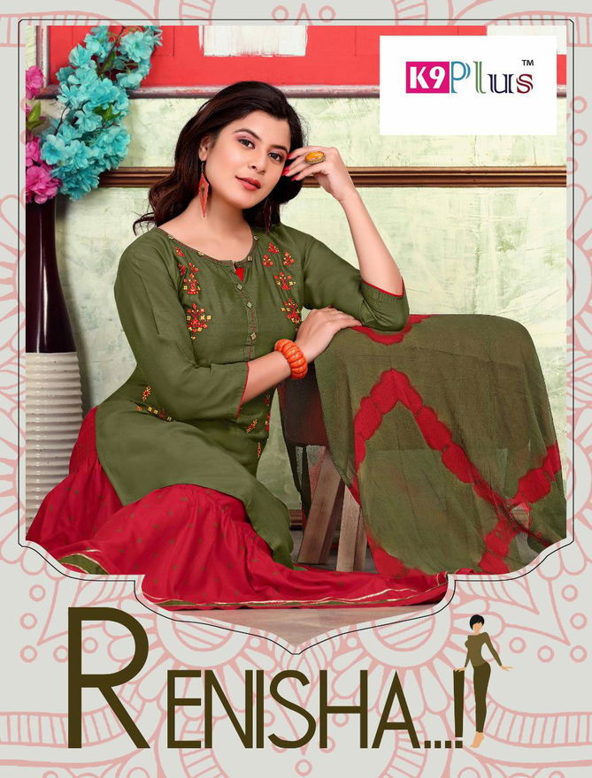 K9 Plus Renisha Latest Embroidery Rayon Redymade Collection